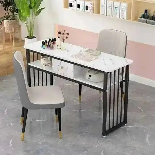 and Chairs Tables Set Modern Iron Nail Creative Home Bedroom Makeup Tables Simple Beauty Salon Professional Nail Manicure Table