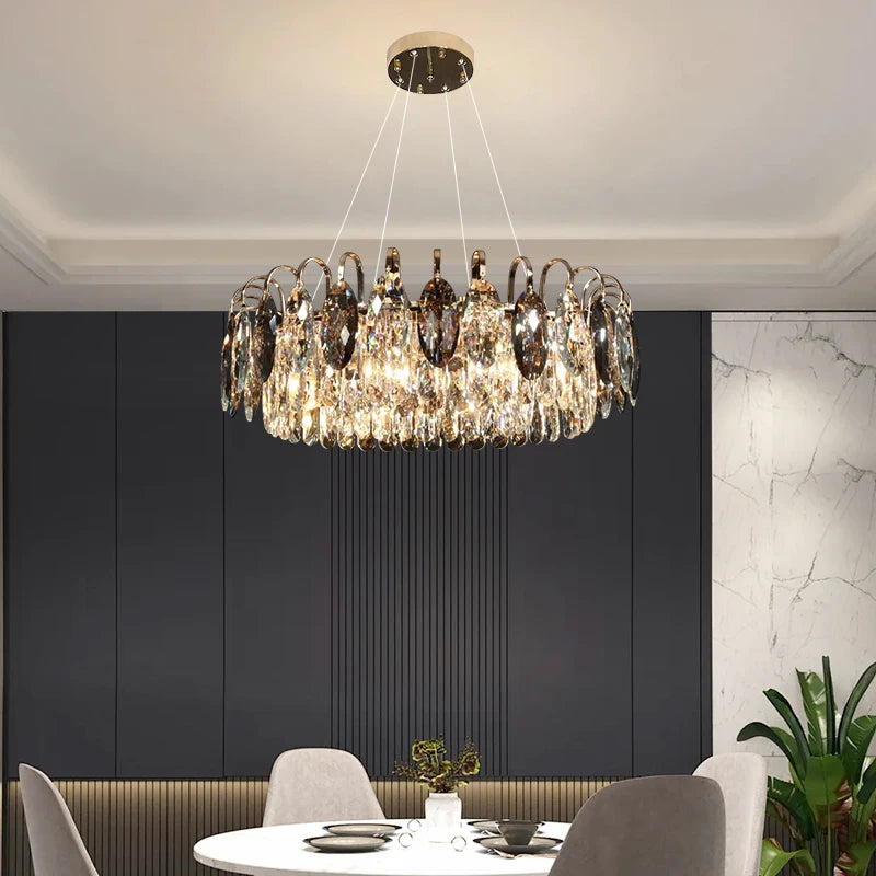 Modern Luxury Crystal Chandelier Living Room Kitchen Dining Room Chandelier Home Decoration LED Ceiling Chandelier