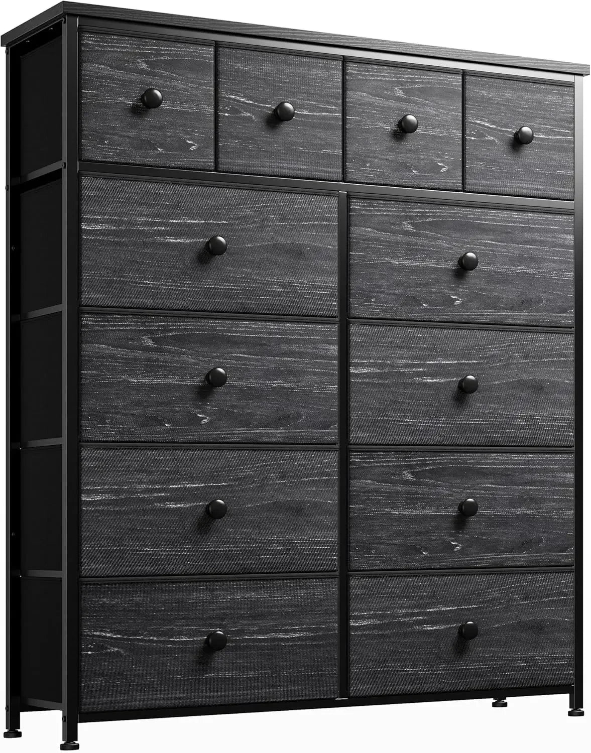 Dresser for Bedroom with 12 Drawers Dressers & Chests of Drawers Black Dresser for Bedroom, Fabric Dresser, Black