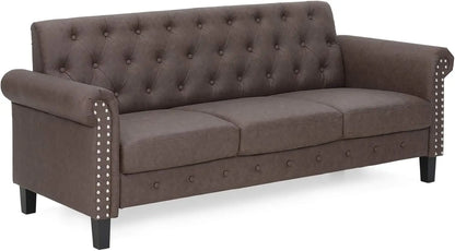 Modern Upholstered 3-Seater Sofa Couch for Living Roo