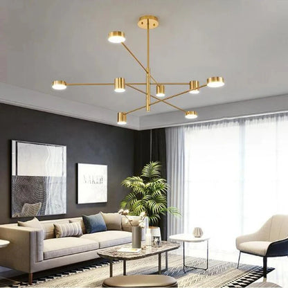 Adjustable Long Pole Pendant Light Modern Living Room LED Ceiling Chandelier Home Decor Bedroom Dining Room Office Hanging Lamp