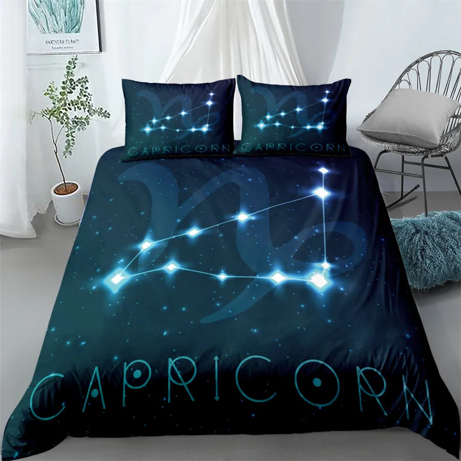 Star Map Blue Bedding Set King Queen Double Full Twin Single Size Duvet Cover Pillow Case Bed Linen Set