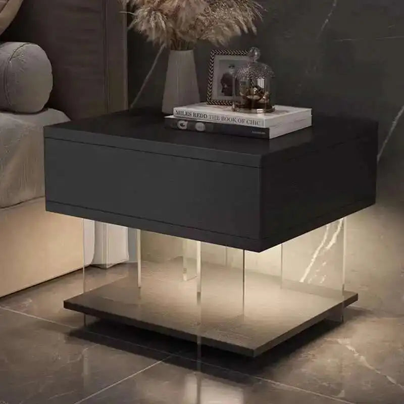Bedside Storage Night Table Bedroom Lamp Modern Home Cabinets Nightstands Nordic Minimalist Mesa De Noche Garden Furniture Sets