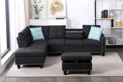 Modern Upholstered Sofa Set Buttoned Tufted Backrest, Frosted Velvet Couch, Living Room Furniture Set Single Chair