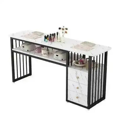 and Chairs Tables Set Modern Iron Nail Creative Home Bedroom Makeup Tables Simple Beauty Salon Professional Nail Manicure Table