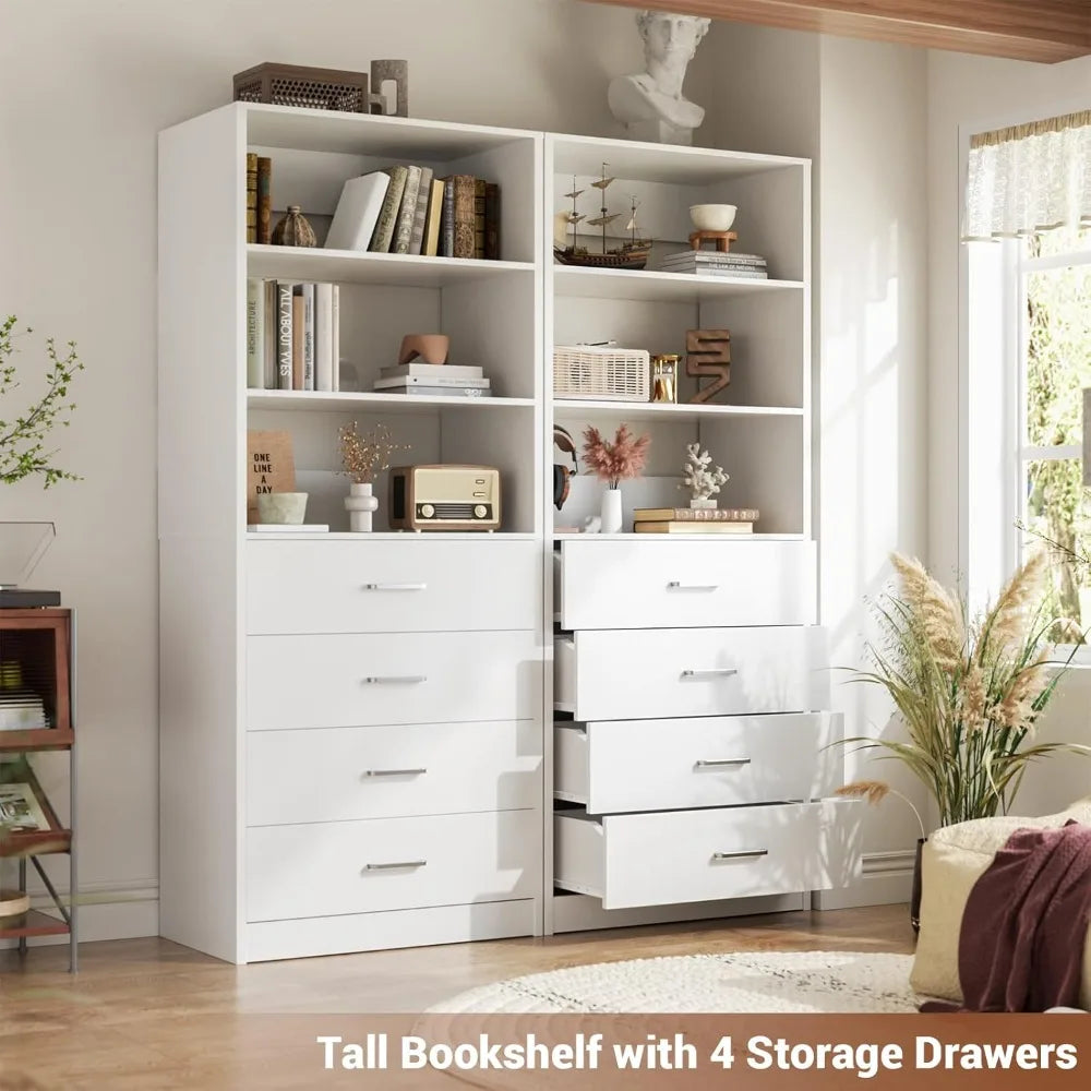 Closet Drawers System, 21.3" Wood Closet Organizer System with 4 Drawers, Modular Walk-in Closet System Storage Unit